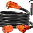 VEVOR 50 Amp RV Extension Cord, 15 ft, Heavy Duty STW 6/3+8/1 AWG RV Power Cord, NEMA 14-50R Female NEMA 14-50P Male Plug, for RVs, Generators, Campers, ETL Listed