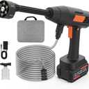Cordless Pressure Washer Battery Powered 1100PSI Portable Power Washer Gun with 6-in-1 Nozzle & Foam Cannon, 21V 3.0Ah Electric Handheld High Pressure Cleaning for Car Patio