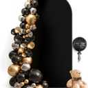 Hemmotop 6 ft Black Arch Cover (No Arch Backdrop Stand), 2-Sided Spandex Arch Covers Stretchy Backdrop, for Wedding, Baby Shower, Birthday Party Decoration,6x2.6 ft (HxW), Black