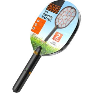 Bug Zapper Racket  Electric Fly Swatter for Gnats, Mosquitoes, & More  Harmless-to-Humans Outdoor Bug Zapper Battery Operated  Handheld Electric Fly Swatter Indoor Racket