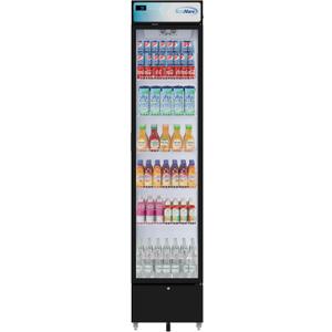 KoolMore 17 in. Slim Commercial Merchandiser Display Refrigerator 7 Cu. Ft. in Black, ETL Listed (KM-MDR-17S)