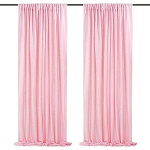 Pink Sequin Backdrop Curtains 2ftx8ft Pink Party Backdrop 2 Panels Valentine's Day Baby Shower Photo Backdrop Party Backdrop Curtain