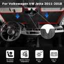 Windshield Sun Shade for Volkswagen VW Jetta 2011-2018, 5-Layer Bubble Foldable Thicken Front Window Sunshade Sun Visor Protection Accessories - Blocks Heat & UV Rays Keep Car Cooler