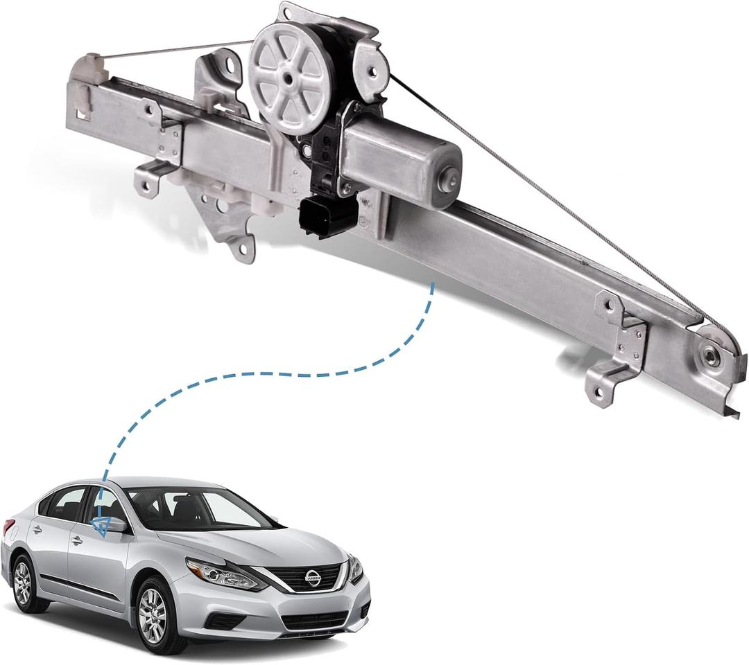 Front Right Passenger Side Power Window Regulator with Motor Assembly Compatible for 2019-2022 Nissan Altima Replacement 807206CA0A, 807316CA0A