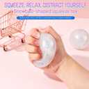 Doh Snowball Stress Relief Squishy,Squeeze&Play Sensory Fidget Toys for Adults Anxiety Relief Slow Rise Portable Desk Squeeze,Easter Basket Stuffers Birthday Gifts(Snowball)