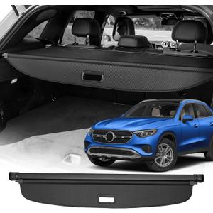Powerty Retractable Cargo Cover for 2023-2026 Mercedes Benz GLC Class GLC 300 350e 43 63(Not GLC Coupe), Carbon Fiber Texture Trunk Cover Privacy Screen Rear Security Shade for GLC Accessories