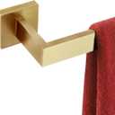 KOKOSIRI 32 Inch Gold Bath Towel Bar Bathroom Towel Rack Towel Holder Shower Hand Towel Hanger,Total Length 33.3 Inch, Brushed Gold, B4003BG-L32