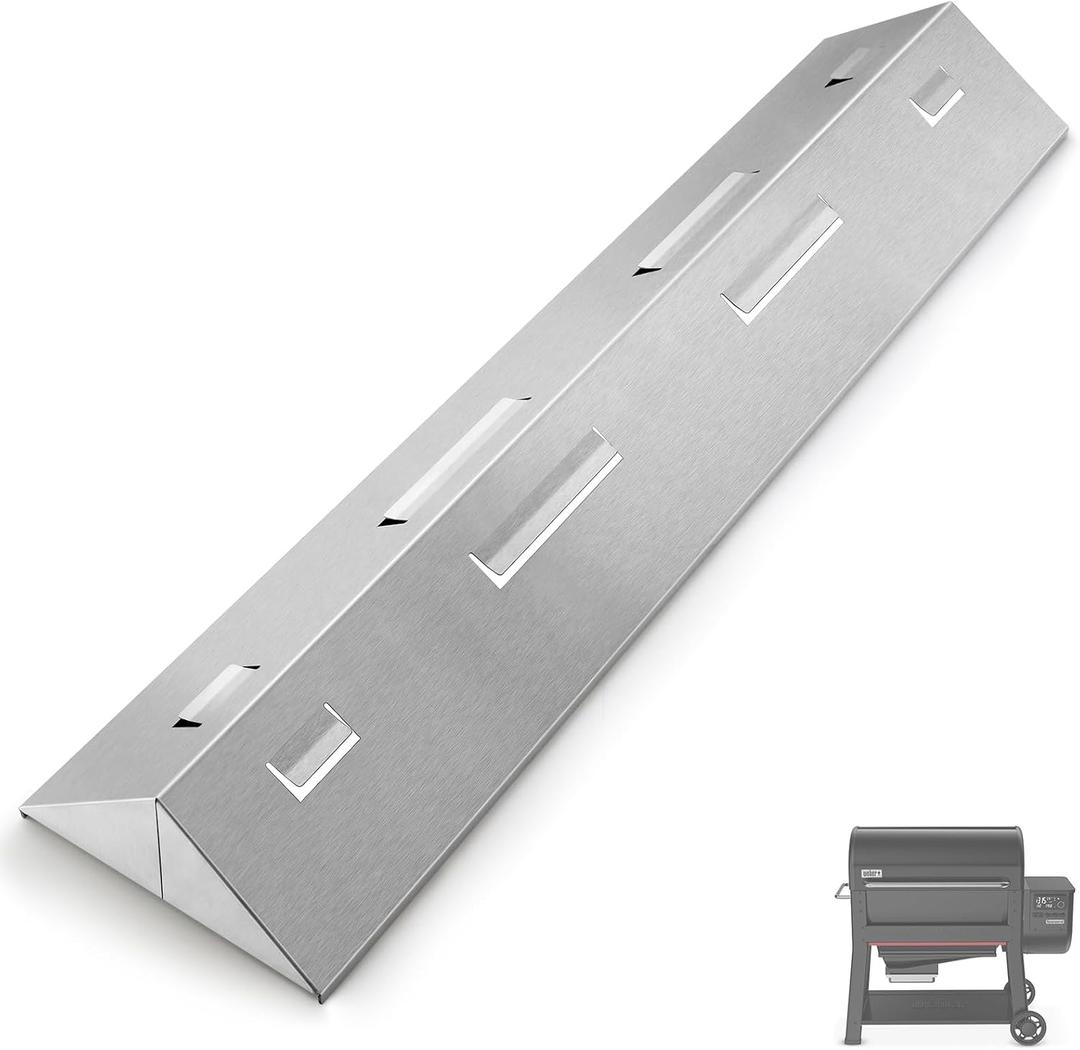 35.2” Flavorizer Bars for Weber Searwood XL 600 Pellet Smoker Grill, Stainless Steel Heat Plates Even Heat & Burner Protection & Enhances Smoky Flavor Searwood Replacement Parts