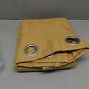 jinchan 100% Blackout Curtain 96 Inches Long White Curtain for Bedroom Living Room Linen Textured Thermal Insulated Curtain Grommet Top Window Drape 1 Panel White