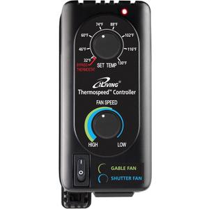 iLIVING Exhaust Fan Thermospeed Temperature Controller and Speed Controller, Black, ILG8SFST