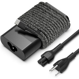 65W USB C Laptop Charger Compatible with HP Spectre X360 Elitebook Omnibook Envy Chromebook Elite x2 Fast Charing Travel Type C AC Adapter Power Cord Supply
