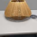 Rattan Pendant Light Fixtures, 1 Light Boho Hanging Light, Farmhouse Hand Woven Wicker Chandelier, Adjustable Flush Mount Ceiling Hanging Lamp for Bedroom Dining Room Kitchen Island Hallway (Brown)