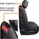 Aierxuan Full Set Car Seat Covers Custom Fit 2009-2026 Ford F150 Crew Cab and 2017-2026 F250 F350 F450 Super Duty Pick-up Truck, Automotive Vehicle Cushion Cover with Waterproof Leather (Black)