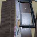 Coffee Table, 39.4" Mid Century Modern Coffee Tables for Living Room, Coffee Table with Storage Open Shelf, Fluted Table with Sliding Cabinet Door, 2-Tier Rustic Wood Desktop, Walnut