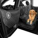 XL Dog Hammock for Car, Waterproof - As Seen on Shark Tank | Patented door panel protection, waterproof, machine-washable, heavy-duty materials with touch fasteners and belt slots