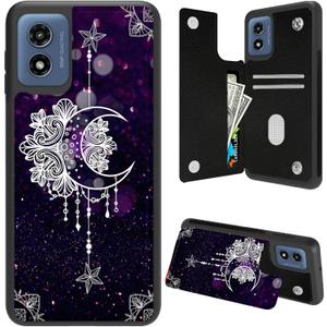 Wallet Case for Motorola Moto G 5G 2024 6.6" with Card Holder and RFID Protection, PU Leather Kickstand Shockproof Protective Cover for Moto G 5G 2024,Moonflower Wallet Case for Motorola Moto G 5G 2024 6.6" with Card Holder and RFID Protection, PU Leather Kickstand Shockproof Protective Cover for Moto G 5G 2024,Moonflower