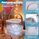 Plastic Ice Bucket with Lid and Scoop,Clear Champagne Bucket for Parties, Insulated Beverage Tub with Ice Tongs, Portable Wine Chiller for Home Bar, Outdoor Summer Gatherings & Club Events