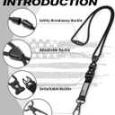 LIUGX Badge Holder with Heavy Duty Breakaway Lanyard, Carbon Fiber-Texture, Durable ID Card Holder (Holds 6 Cards) with Quick Release Detachable Buckle, Metal Clip, American Flag
