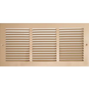 HVAC Premium 16'' x 8'' [Duct Opening] Flat Stamped Steel Return Air Grille - Sidewall and Ceiling - HVAC Vent Duct Cover - Brown [Outer Dimensions: 17.75''w X 9.75''h]