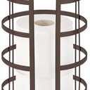 mDesign Decorative Metal Free Standing Toilet Paper Holder Stand with Storage for 3 Rolls of Toilet Tissue - for Bathroom/Powder Room - Holds Mega Rolls - Bronze