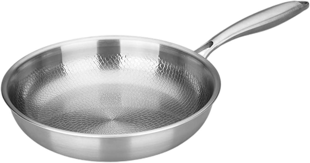 Titanium Frying Pan, Titanium Pan 11in No-Coating Non Stick Frying Pans with Removable Handle Safe for Oven, Induction, Cooktops