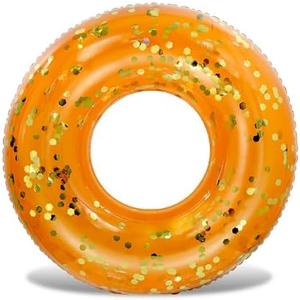 POZA Inflatable Pool Float Tube – Sparkly Confetti Swim Ring, Heavy Duty UV Resistant Inflatable Tube Pool Float for Kids & Adults – Multiple Colors & Sizes – Beach, Lake & Pool Party Float