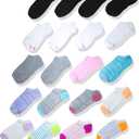 Hanes Girls' No Show Socks Super Value 20-Pair Packs (Small, Assorted Fashion)