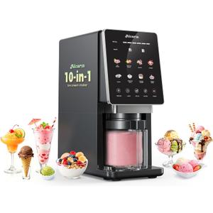 Alcarin Ice Cream Maker with 1 Pint (Not Freezer), Frozen Treat Machine | Homemade Ice Cream Machine, Gelato, Slushie, Yogurt, Sorbet, 10 Pre-set Programs, Respin & Minx-in Function