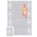 Premium Soft Foam Play Mat for Baby, 5.6 x 4 ft, Easy to Clean - The Perfect Modern Foam Playmat Fits Nicely with Your Kids Playroom Or Home Decor 0.5" Thickness (Ash Starlight)