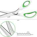 3 x Pinking Shears9 Zig Zag Scissors for FabricPinking Shears Scissors for Fabric CuttingProfessional Handheld DressmakingGreat for Many Kinds of Sewing Fabrics Leather and Craft Paper