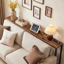 MAHANCRIS 70.9" Console Table with Power Outlet, Sofa Table Behind Couch, 70.9"L x 7.9"W x 31.7"H