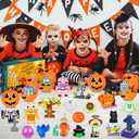 Adisher Halloween Party Favors,12Pcs Mochi Squishy 12Pcs Building Blocks and 24Pcs Pumpkin Boxes, Goodie Bag Fillers Classroom Prizes Trick or Treat Halloween