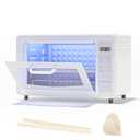 Yofuly Sterilizer for Esthetician, 10L Large Sterilizer for Nail Tools, Multi-Functional Nail Cleaner Box, Large Capacity Cleaning Cabinet for Home Use, Barbers, Beauty Salons, and Spas(white)