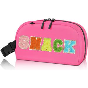 Freezable Lunch Bag for Work School Travel,Leak-Proof Small Lunch Bag (Rose Red-SNACK)