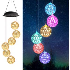 Birthday Gifts for Women Mom Grandma, Gardening Gifts for Women, Ball Solar Wind Chimes for Outside, Wind Chimes Outdoor Waterproof, Solar Lights Outdoor Decorative for Garden Patio Yard