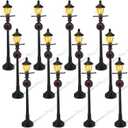 Adorable Christmas Accessories - 12 Piece Fairy Lamp & Train Lantern Set for DIY Dollhouse Village Pathway