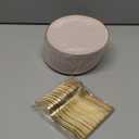 Festiva 100Pcs Pink Gold Cake Plates 6.3" with Forks 5"- Disposable Salad Plates-Pink Dessert Plates-Appetizer Plastic Plates - include 100Plates 100Forks for Party&Wedding&Easter&Valentine's Day