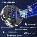 Grimtron 𝟐𝟎 𝐋𝐁 Smart Biometric Safe with Fingerprint Lock, Silent Mode, Backlit Keypad and LED Light, Small Caja Fuerte 𝐆𝐢𝐟𝐭𝐬 𝐟𝐨𝐫 𝐌𝐨𝐭𝐡𝐞𝐫‘𝐬 𝐃𝐚𝐲(9.84"H x 9.84"D x 13.78"W)