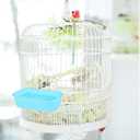 10 Pack Rabbit Feeders for Cages, Cage Cups Chicken Feeder Waterer Rabbit Food Water Bowl Hanging Feeder Guinea Pig Food Dispenser for Pet Birds Kitty Puppy (Blue, Pink, White)