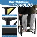 RV Steps w/Dual Handrails, 2 Step Spa Hot Tub Steps with Anti-Slip Pedals, 400lbs Load Capacity, Universal Portable Mobile Home Stairs Steps for 5th Wheel RV, Spa, Porch, Pool, Travel Trailers