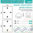 Colingmill 1 Set Peel and Stick Door Moulding Trim Kit Premade Wall Moulding Panels Flexible Self Adhesive 3D Wainscoting Panels for Mirror Window Frame Decor (16"x20"), Top 16"x20" and Bottom 16"x20"
