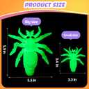 3D Printed Animals Toys,Skeleton Spider with Skull Head, Halloween Creepy,Cute Toy for Kids,Halloween Decorations,3D Printed Skull Spider for Parties(Luminous-Green)