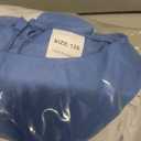 2 x Girls Halloween Costume Kids Blue Dress White Apron with Plush Rabbit Bow Hair Band Socks (7-9year)