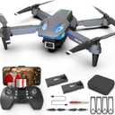 Wipkviey Drone with Camera T28 - Mini Drone 90 Adjustment RC quadcopter 1080P HD, Fpv Foldable Drones for Adults, Drones for kids, Gesture Selfy, Headless Mode, 3D Flip, drone for Beginners (black)