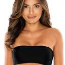 RELLECIGA Women's Bandeau Bikini Top (Black, S)