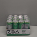 ZOA Energy Sugar Free Energy Drinks With Electrolytes For Hydration, Lemon Lime - 12 Fl Oz (12-Pack), Best By:  04/16/2025