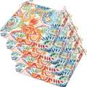 Outdoor Chair Cushions 19 x 19 Inch Waterproof Patio Seat Cushions | Set of 4 Patio Chair Cushions with Zipper and Ties, Fade-Resistant Fabric for Patio Furniture Garden Sofa Couch Chair Pads, 4 Pack - 19x19 Inch