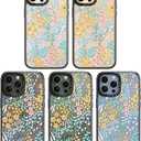 Compatible for iPhone 13 Pro Max Case Cute - Durable Shockproof 6.6 ft Drop Impact Phone Case - Blue Spring Design for iPhone 13 Pro Max 6.7" Black