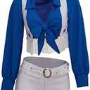 MyheroCos Women's Star Sexy Cheerleader Costume High School Cheerleading Uniform Sports Team Two Piece Set M