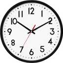 HZDHCLH Wall Clock Black,Silent Wall Clocks Battery Operated 10 Inch Modern Non Ticking Analog Clock Decorative for Kitchen Bedroom Living Room Office Classroom